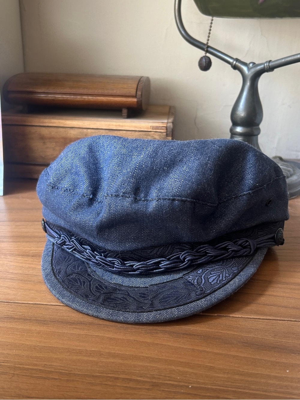 Denim Baker Boy Cap